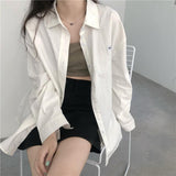 Green Blouse Women Harajuku Y2k Long Sleeve Spring Korean Style White Chic Shirts Female Vintage 2022 Casual All