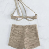 2023 New Wheat-Colored Steel Sclam Flat-Angled Swimsuit Swimsuit