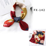 Square Silk Scarf Women Fashion Print Small Neck Scarfs Office Lady Hair Band Foulard Hand Kerchief Female Bandana
