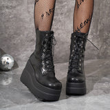 Tallening Martin Boots Women's New High-Heeling British Fengfeng Street Pines Bottom Slope And Short Boots In Autumn