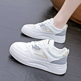 Small White Shoes Women 2025 Spring And Autumn New Trend Of Thick-Soled Shoes Korean Plate Tagonal Tagonal Student Women's