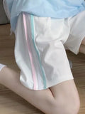 High Waist and Thin Pants, Loose Sports and Casual Pants, Slim Straight Pants, Women's Middle Pants Summer Booty