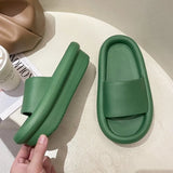 Slides 2021 Summer Fashion Designer Slide Flip Flops Candy Color Increased Thick Bottom Men Indoor Platform Sandals