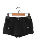 Cool Girls High Waist Soft Cotton Shorts 2022 Summer Fashion Ladies Casual Pocket Straight Shorts Women Chic