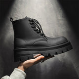Zingj Style Vintage High-Top Leather Shoes 2023 New Locomotive Boots Autumn