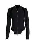 Fashion Personality Two Sets 2025 New Long Sleeves And Shoulders + V Collar Hanging Neck Top Solid Color Knitting Suit