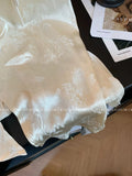 New Chinese Style Light Style Blouse Women's Summer Short Style Slim High Feel Plate Button Thin Satin Broken Flower