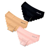 For Women Seamless Panty Set Solid Invisible Underwear Sexy Low Waist Briefs Women's Underpants Lingerie Dropship 3
