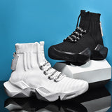 Breathable Men Sneakers High Top Running Shoes for Men Outdoors Walking Sport Shoes Comfortable Mens Shoes