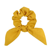 Chiffon Bowknot Silk Hair Scrunchies Women Pearl Ponytail Holder Hair Ties Hair Rope Rubber Bands Headwear Hair