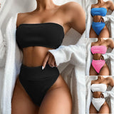 Zingj Outside Single Swimsuit Hot Style Bikini Hot Selling Bikini Swimsuit Pure Color Swimsuit Split Swimsuit