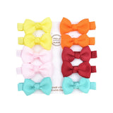 Cute Mini Bowknots Hair Clips For Baby Girls Colorful Ribbon Boutique Barrettes Hairpin Headwear Kids Hair