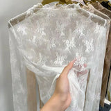 Zingj Soft Does Not Tie High Quality Small Flowers Inside The Gauze Jacket Female Summer Slim Wood Ear Perspective Lace Bottom Upper