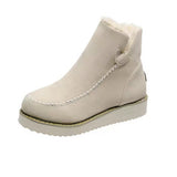 Women's Boots 2025 Winter New Women's Thick-Bottomed Cotton Boots Solid-Colored Feet To Keep Warm Short