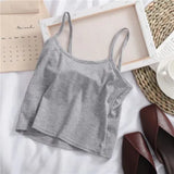 Women Sling New Summer Fashion All-match Soft Chic Crop Top Womens Casual Knitting Camis Breathable Slim High