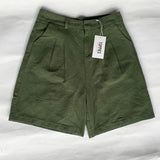 White Linen Shorts Wide Leg Summer Shorts Woman High Waist Shorts Streetwear