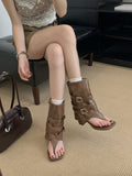Design Rider Boots 2025 New Square Head Thick And High Fashion Cool Boots