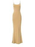 Strap Bodycon Rib Maxi Dress- Outfit