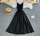 Zingj Beach Dress Seaside Sexy Backless Holiday Dress Dress Show Thin Satin Halter Dress Female
