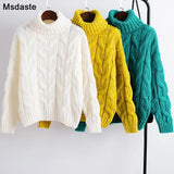 Sweaters Women 2019 Winter Fashion Knitwear Woman Knitted Pullovers Tops Femme Long Sleeve Pullover Loose