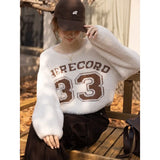 Sweater Woman Winter 2022 Casual Pullover Knitwears Autumn American Retro Cropped Long Sleeves Knitted Tops