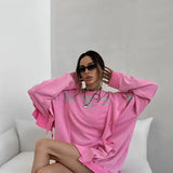 Wind Collar Long Loose Lotus Leaf-Backed Women's Sadopamine Fashion Print Coat