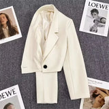 White Suit Jacket Lady Spring And Autumn New 2025 Leisure High-End Design Sense Small Small