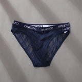 Women's Panties Mesh Lace Lingerie Temptation Low-waist Panties Transparent Hollow Out Briefs Women's Underwear