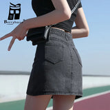 Fashion Jeans Woman Harajuku Skirts Bodycon High Waist Skirt Denim Black Mini Skirt Y2K Jeans Skirt Women Clothes