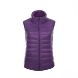 Spring And Autumn Winter New Female Korean Version Standing Collar Light Down Jacket Female Vest Vest Vest Female Plus Size Coat-Outfit