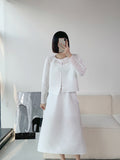 Folds 2025 Summer New Solid Color Top Dress High-End Fashion Two Sets Of High-End