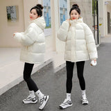 Winter Jacket Women Parkas Thicken Warm Coat Women's Hooded Jackets Solid Color Short Parka Coat Women New