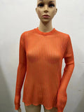 Zingj / Summer 2023 New Hot Selling Long-Sleeved Round Collar Thin Breathable Knit-Outfit