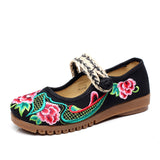 Zingj Shoes, Beef Tendon Bottom Loose Fat Feet Mother Shoes Grandma Shoes Grandma Shoes Embroidered Cloth Shoes Women's Singles