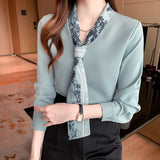 Temperament Chiffon Shirt Female Design Sense Hong Kong Wind Minority Light Ripe Shirt Early Autumn 2025 New Long Sleeve
