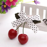 Hot Sell Retro Vintage 50s 60s Women Cherry Bow Hair Clip Hairpins For Pinup Girls Vintage Party Vaction Hair