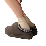 Women's Shoes, Snow Boots, Women's Winter Fashion, Baotou Slippers, Muffin, Thick Soles, Warm Cotton