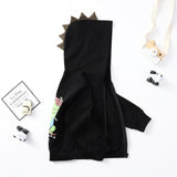 Coat Long-sleeve Dinosaur Hoodie for Kids Boys Cartoon Long-sleeved Dinosaur