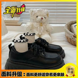 New British Style Mary Precious Shoes Women's Loose High Thick-Sed Jk Small Leather Shoes Spring And Autumn Students Casual Single