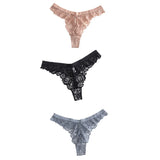 Lace Panties For Women Panties Set Solid Color Low Waist Plus Size Female Sexy Underwear Lingerie Seamless Briefs