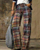 Zingj Plus Size Casual Pants Thin Jeans Wide Leg Pants 211-1-Outfit