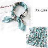 Square Silk Scarf Women Fashion Print Small Neck Scarfs Office Lady Hair Band Foulard Hand Kerchief Female Bandana