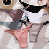 Panties Cotton Briefs Female Underpants Sexy Thong Pantys Underwear Solid Color Intimates Lingerie For Women