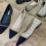 Spring And Summer New Fairy Wind Chain Flat Sole Single Shoes Women's Version Of Sharp Head Light Soft Bottom