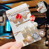 Handmade Pearls Hair Clips Pin For Women Fashion Geometric Flower Barrettes Headwear Girls Sweet Hairpins Hair