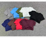 V-neck Sporty T-Shirts Women Sportswear Gym Sport Shirts Short Sleeve Top for Fitness Workout Clothing Female Yoga Crop