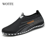 Casual Shoes New Spring Summer Breathable Mens Mesh Shoes Slip-On Style Shoes Men Fashion Sneakers Walking