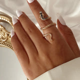 Retro Snake Shape RingsOutfit