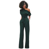 Solid Color Collar Button One-piece