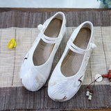Zingj Shoes Xianhe Embroidered Cloth Shoes Ancient Costume Retro Beef Tendon Bottom Low Heel Dance Shoes Women's Single